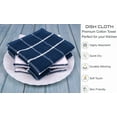 thumbnail image 3 of MALLOWEX Kitchen Towel and Dishcloth Set, Pack of 4 | 12 x 12 and 16 x 26 inches | Super Soft and Absorbent Dish Towels | 100% Cotton Dish Rags for Drying Dishes  | Navy Blue, 3 of 7