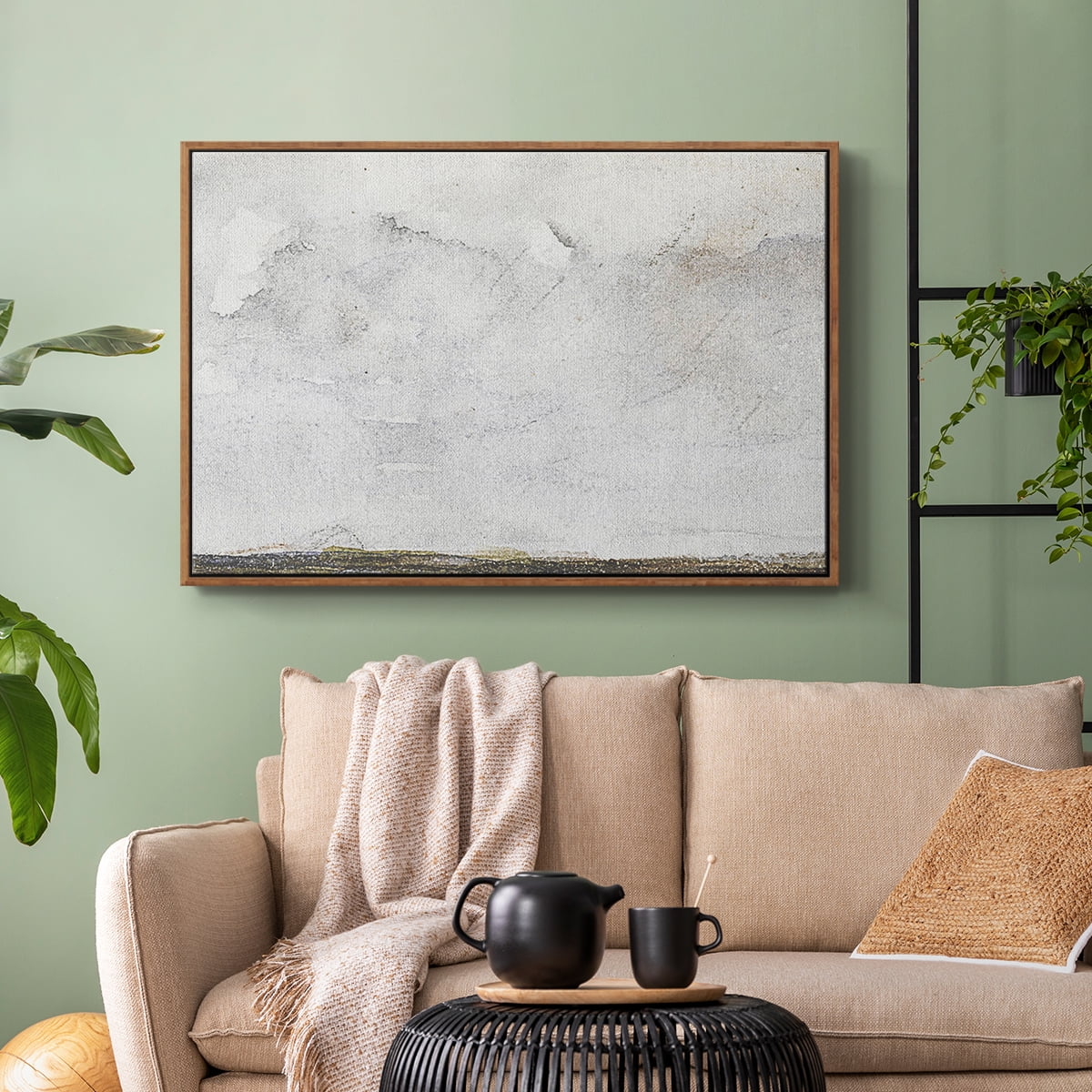 Vintage Landscape-CCCXXXVI By Wexford Home Framed in Walnut Wood Gallery Wrapped Canvas 27 in. x 41 in.