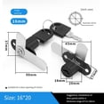 thumbnail image 4 of 16/19mm Double Door Lock 7-shaped File Cabinet Lock Mailbox Lock Zinc Alloy, 4 of 8