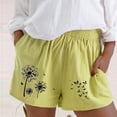 thumbnail image 2 of Trendfront Women's High Waisted Dandelion Graphic Print Shorts Loose Fit with Pockets Casual Summer Everyday Shorts, 2 of 10