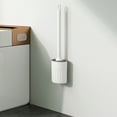 thumbnail image 1 of Accesorios de baño Escobilla de baño con soporte, Juego de portaescobillas de baño, Cepillo de limpieza de inodoro para limpieza de cepillo de silicona, 1 of 8