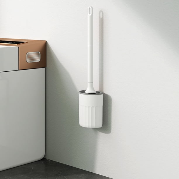 Hogar y cocina, Baño, Organizadores y almacenamiento para el baño, Escobilla de baño con soporte, Juego de portaescobillas para baño, Cepillo de limpieza para inodoro - Cepillo de silicona para limpie