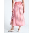 thumbnail image 3 of Free Assembly Women's and Women's Plus Striped Cotton Maxi Skirt with Smocked Waist, Sizes XS-4X, 3 of 6