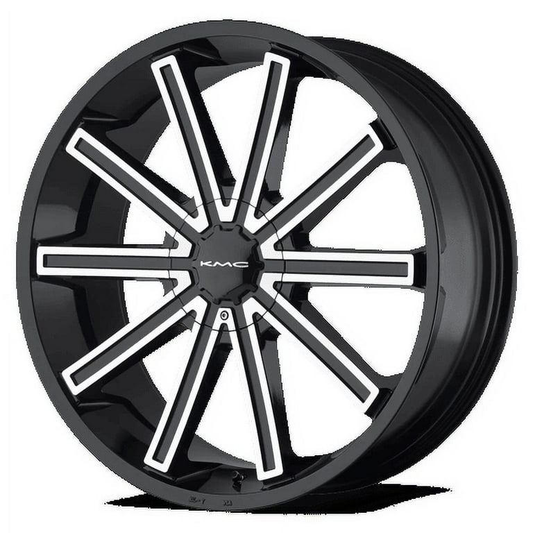 KMC KM681 NERVE 22X9 BLANK 38 72.56 GLOSS BLACK MACHINED - Walmart.com
