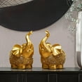 thumbnail image 2 of 1 Pair Elephant Figurines Gift Exotic Statue Resin Decorations Accessories for Friends, 2 of 9
