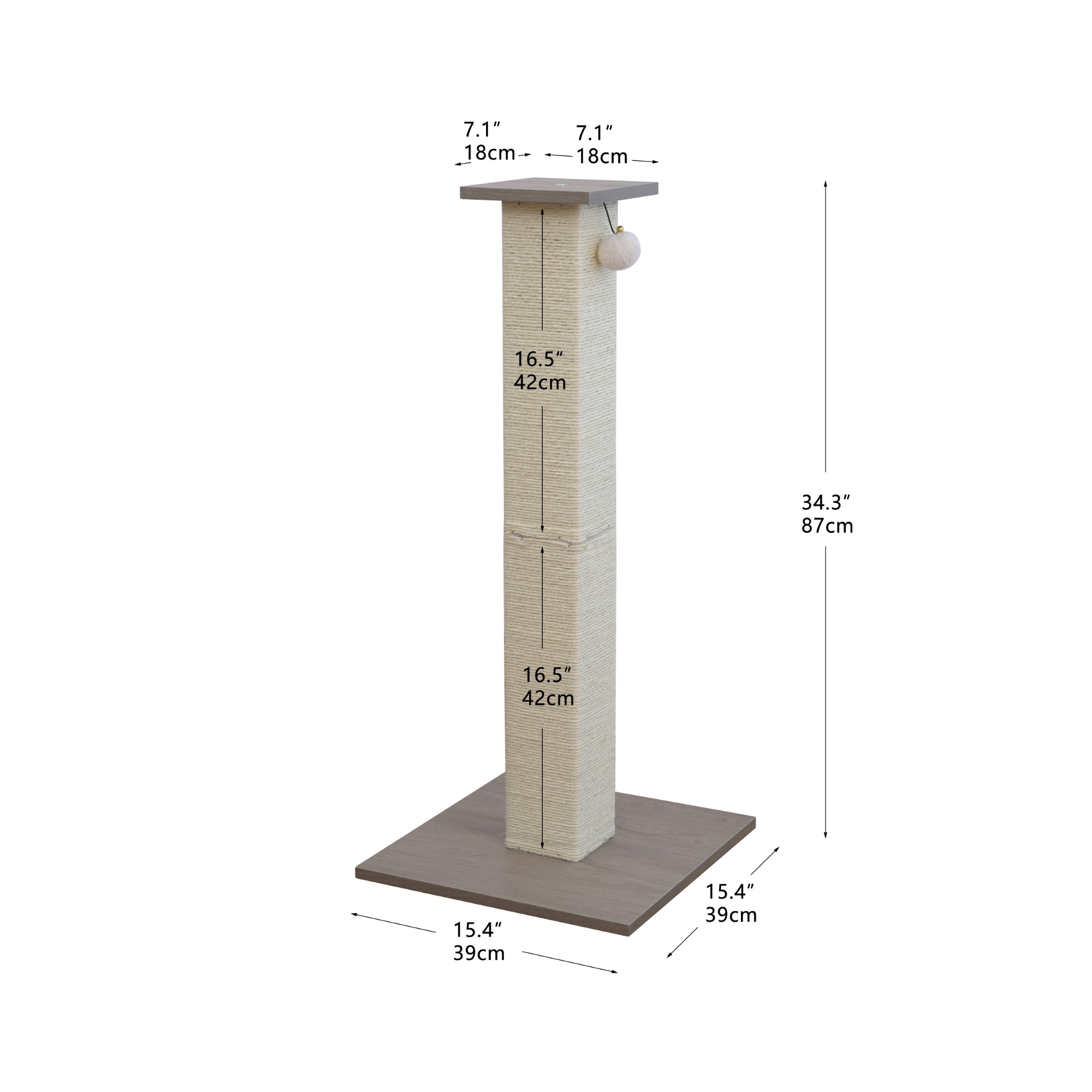 Vibrant Life Large Square Scratching Post, Gray