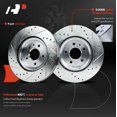 thumbnail image 3 of A-Premium Front Drilled and Slotted Disc Brake Rotors Compatible with Select Ford and Lincoln Models - Explorer 2011-2019, Taurus 2010-2019, Flex 2009-2019, MKS, MKT 2-PC Set, 3 of 8