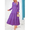 thumbnail image 4 of PRETTYGARDEN Women's Floral Maxi Dress Spring Long Sleeve V Neck Casual A Line Long Flowy Boho Party Dresses, 4 of 7