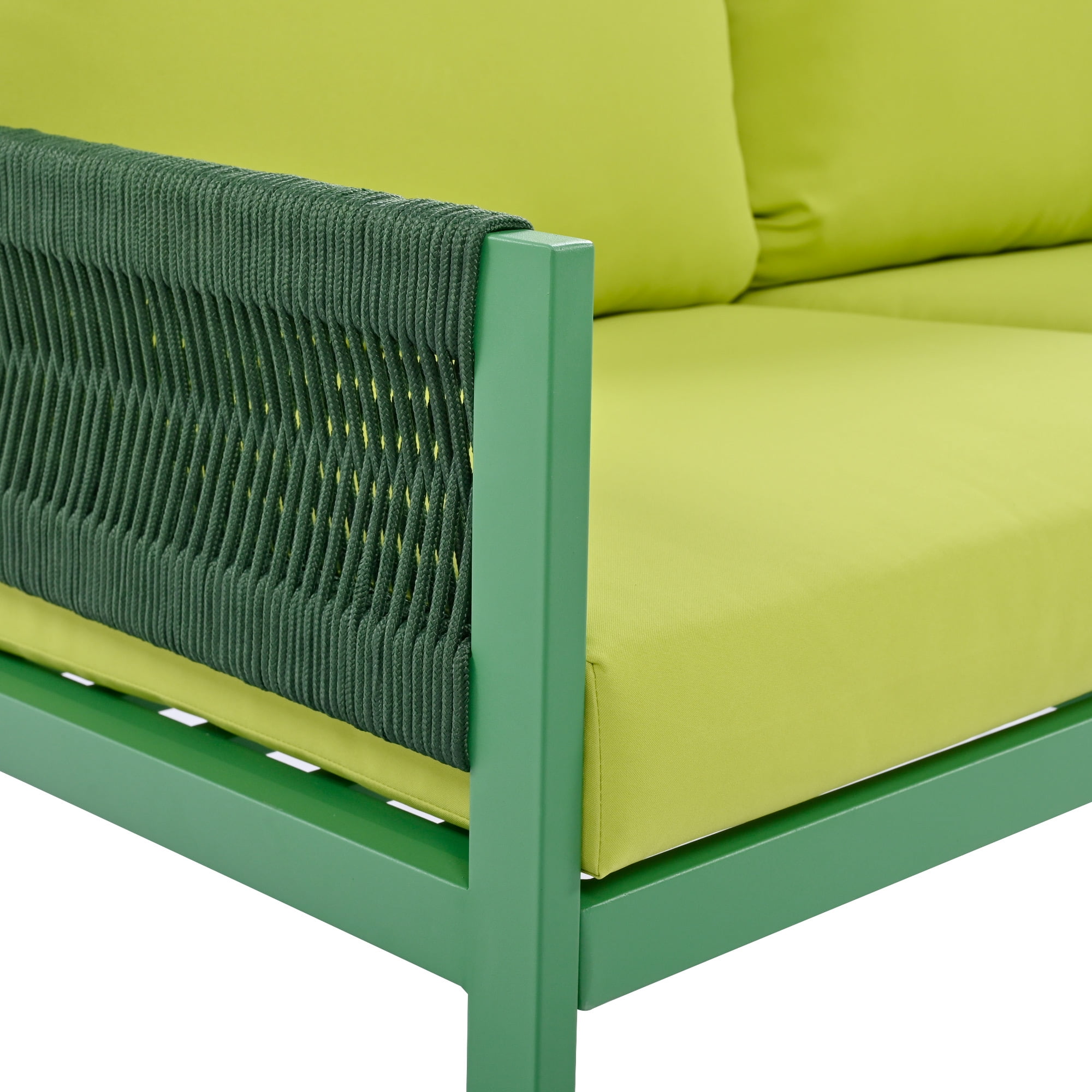 Aimee Lii 4-Pieces Patio Furniture Set, Patio Conversation Set with Tempered Glass Table and Thick Cushion, Outdoor Furniture for Backyard Porch Balcony (Fluorescent Yellow & Green) Aimee Lii 4-Pieces Patio Furniture Set, Patio Conversation Set with Tempered Glass Table and Thick Cushion, Outdoor Furniture for Backyard Porch Balcony (Fluorescent Yellow & Green)