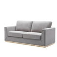 thumbnail image 3 of ACME Valin Contemporary Fabric Upholstered Squared Arm Sofa in Gray, 3 of 9