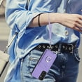 thumbnail image 4 of Wallet Case for Samsung Galaxy A54 5G, Stylish Ultra Slim PU Leather Card Slots Ring Stand Wrist Strap Shockproof Protective Thin Lightweight Back Case Cover for Samsung Galaxy A54 5G, Purple, 4 of 7