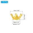 thumbnail image 2 of Uxcell 0.55x0.2" Metal King Crown Charm Crown Beads Charm, 100Pcs, Gold Tone, 2 of 8