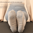 thumbnail image 2 of Calcetines de yoga de tubo largo de otoño e invierno, antideslizantes, calcetines de pilates profesionales para mujer en la parte inferior de bucle de tubo de algodón absorbente de sudor, 2 of 6