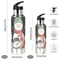 thumbnail image 2 of Yayeee 20oz Insulated Water Bottle Double Wall Stainless Steel with Flip Straw Lid, Snowman Family, 2 of 7