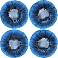 thumbnail image 2 of Shower Caps,Blue Tie Dye Spiral Pattern Waterproof Shower Cap for Women 4 Pieces,Double Reusable Hair Cover for Shower PEVA Elastic Stretch Hem, 2 of 7