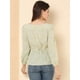 thumbnail image 5 of Blusa de Gasa Allegra K con Cinturón Y Estampado floral blanco XL, 5 of 6