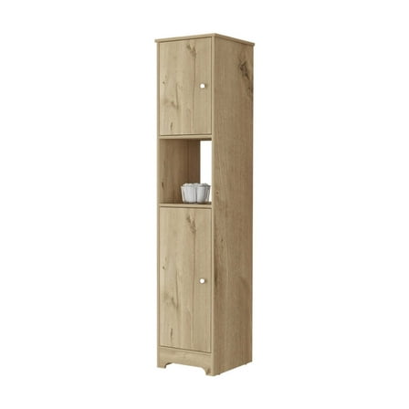Newboti Furniture Charlotte Linen Cabinet, 2 Single Door Cabinet, Division, One Shelf 47654
