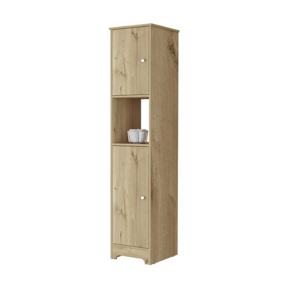 Newboti Furniture Charlotte Linen Cabinet, 2 Single Door Cabinet, Division, One Shelf 47654