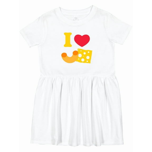 Inktastic I Heart Mac and Cheese Girls Toddler Dress