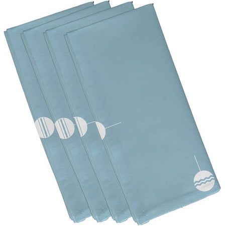 Simply Daisy 19  x 19  Geo-Bulbs Holiday Print Napkins  Set of 4