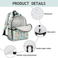 thumbnail image 4 of Blue Dinosaurs Leaves Pattern Cute School Backpack Bag for School with Padded Back and Adjustable Shoulder Straps 15.25"x11.5"x5.25", 4 of 5