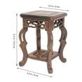 thumbnail image 2 of Small Wooden Plant Pot Stand Indoor Rack Flower Planter Stool Display Holder Shelf, 2 of 10