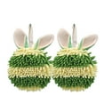 thumbnail image 1 of Rbaofujie Rabbit Serviette pour les Mains en Chenille avec Couronne d'Oreille, Mignonne, Boule d'Essuyage pour les Mains Suspendue, Serviette pour les Mains Épaissie, Absorbante, Suspendable, Multifonctionnelle, Vente de Liquidation, 1 of 6