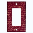 thumbnail image 5 of Metal Light Switch Plate Outlet Cover Elegant Burgundy Gold Letter Damask LET018, 5 of 13