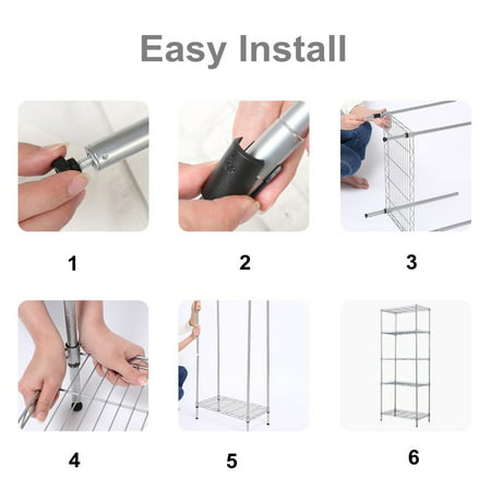 Wire Shelving Unit Heavy Duty, Best Way To Install Wire Shelving