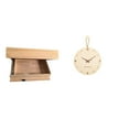 thumbnail image 1 of Estante Flotante De Pared Con Cajón Y Compartimento, Reloj De Madera, Decoración Minimalista Y Nórdica Moderna Para El Hogar, La Oficina Y El Almacenamiento., 1 of 8
