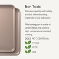 thumbnail image 5 of Nonstick Baking Sheet Set of 2 | PFOA & BPA Free Carbon Steel Cookie Sheets & Jelly Roll Pan | 15x10 Inch Non Toxic Oven Trays, 5 of 7