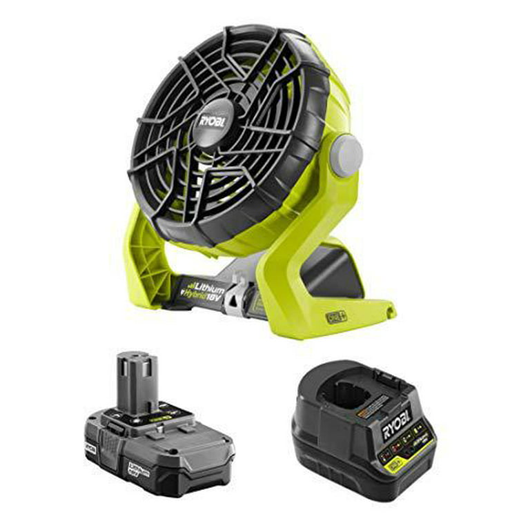 ryobi tools 18-volt hybrid portable fan kit with battery and (no retail packaging) - Walmart.com
