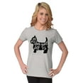 thumbnail image 3 of Home Where Your Dog Pet Owner Puppy Womens Fitted Plus Size Graphic Tee Brisco Brands 2X, 3 of 5