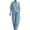 Light Blue, variant on Women's Two Piece Set, Loose Fit Short Sleeve Top and Elastic Waist Wide Leg Pants, Matching Linen Blend Loungewear Set, Casual Outfits for Women, Vacation and Beach Cover Up-Black