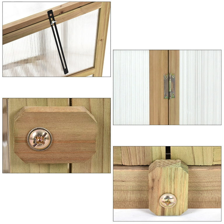 Costway Garden Portable Wooden GreenHouse Cold Frame Raised