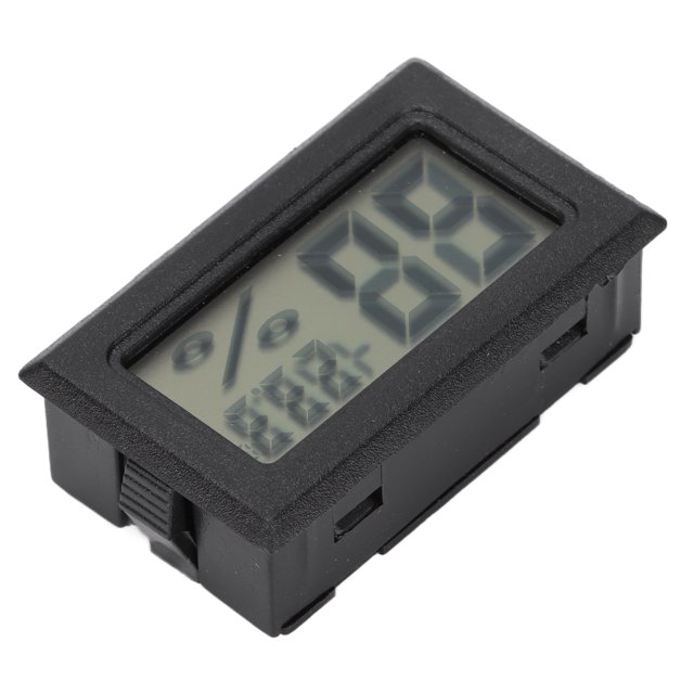 Termómetro higrómetro digital pantalla LCD medidor de temperatura/humedad termómetro electrónico interior para humidores invernadero jardín bodega nevera armario