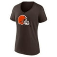 thumbnail image 2 of Women's Fanatics Baker Mayfield Brown Cleveland Browns Player Icon Name & Number V-Neck T-Shirt, 2 of 3