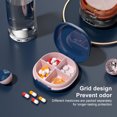 thumbnail image 4 of Pill Box Portable Non-slip Silicone Buckle Design Pill Organizer for Office, 4 of 8