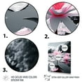 thumbnail image 3 of Designart "Pink Grey Flower landscape Jade Lily" Floral Floater Framed Wall Decor, 3 of 7