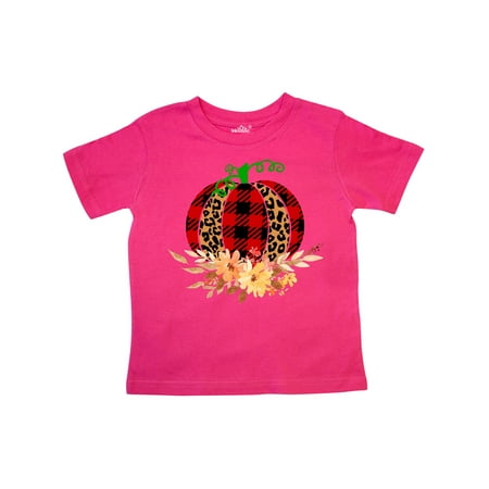 

Inktastic Rustic Cheetah and Plaid Print Pumpkin Gift Toddler Boy or Toddler Girl T-Shirt