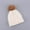 White, variant on CaiJunJia Womens Winter Beanie Hat, Warm Fleece Lined Knitted Soft Ski Cuff Cap with Pom Pom