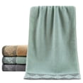 thumbnail image 3 of Towel pure cotton jacquard pattern daily adult spors household cotton face towel 2pcs Green 34*73, 3 of 8
