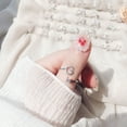 thumbnail image 3 of Qarigey Anillo abierto con letra mayúscula, anillos de compromiso con estilo reutilizables portátiles, compras, maquillaje decorativo, joyería, Type3 NO3 Qarigey AP0276-07, 3 of 5