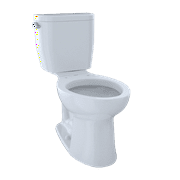 TOTOÂ® Entrada Two-Piece Elongated 1.28 GPF Universal Height Toilet, Cotton White - CST244EF#01