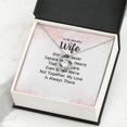 thumbnail image 3 of To My Wife Distance Never Separates Tow Hearts Forever Necklace w Message Card, 3 of 20