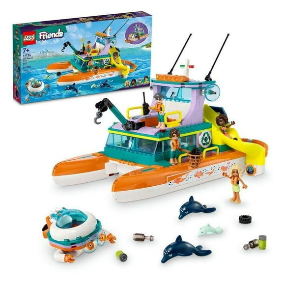 Set de Construcción LEGO Freinds Barco Rescate Marítimo 41734 717 Bloques