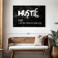 thumbnail image 3 of Elephant Stock Hustle Wall Art - Horizontal Canvas Wall Art - Living Room Wall Decor - Inspirational And Typography Canvas - Black And White Decor - 45" x 30", 3 of 8