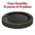 thumbnail image 3 of Smarty 10" Black Gold Vintage Round Disposable Plastic Dinner Plates 120ct, 3 of 7