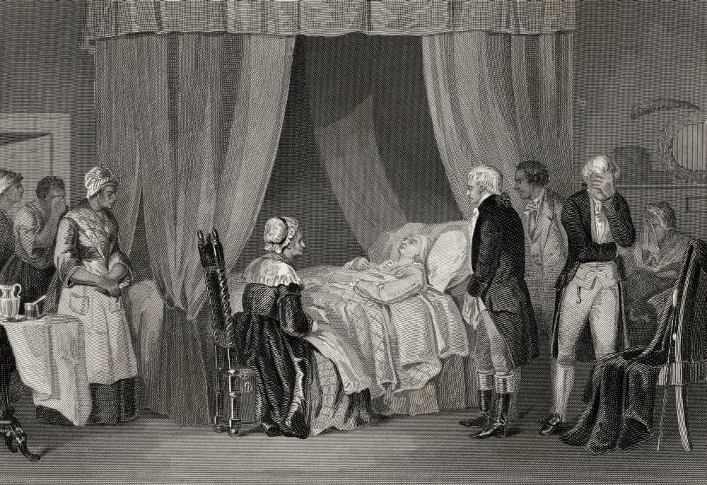Death Of Washington December 1799 George Washington 1732-1799 First President Of The United States From A 19Th Century Print Engraved By J Rogers After Chapin Canvas Art - Ken Welsh Design Pics (17 x