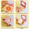 thumbnail image 3 of Cortador y sellador de sándwiches - Descortezador de sándwiches de acero inoxidable - Cortador de galletas para panqueques y sándwiches sin corteza con mantequilla de maní y mermelada para niños,, 3 of 5